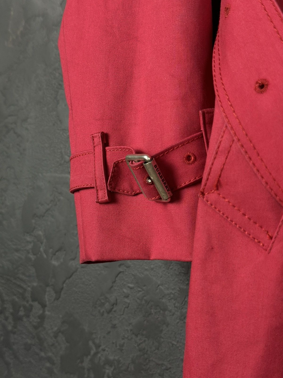 Burberry × Vintage Womens Burberry Vintage Trench Coat Jacket Wool Lining Size M / US 6-8 / IT 42-44 - 15 Thumbnail