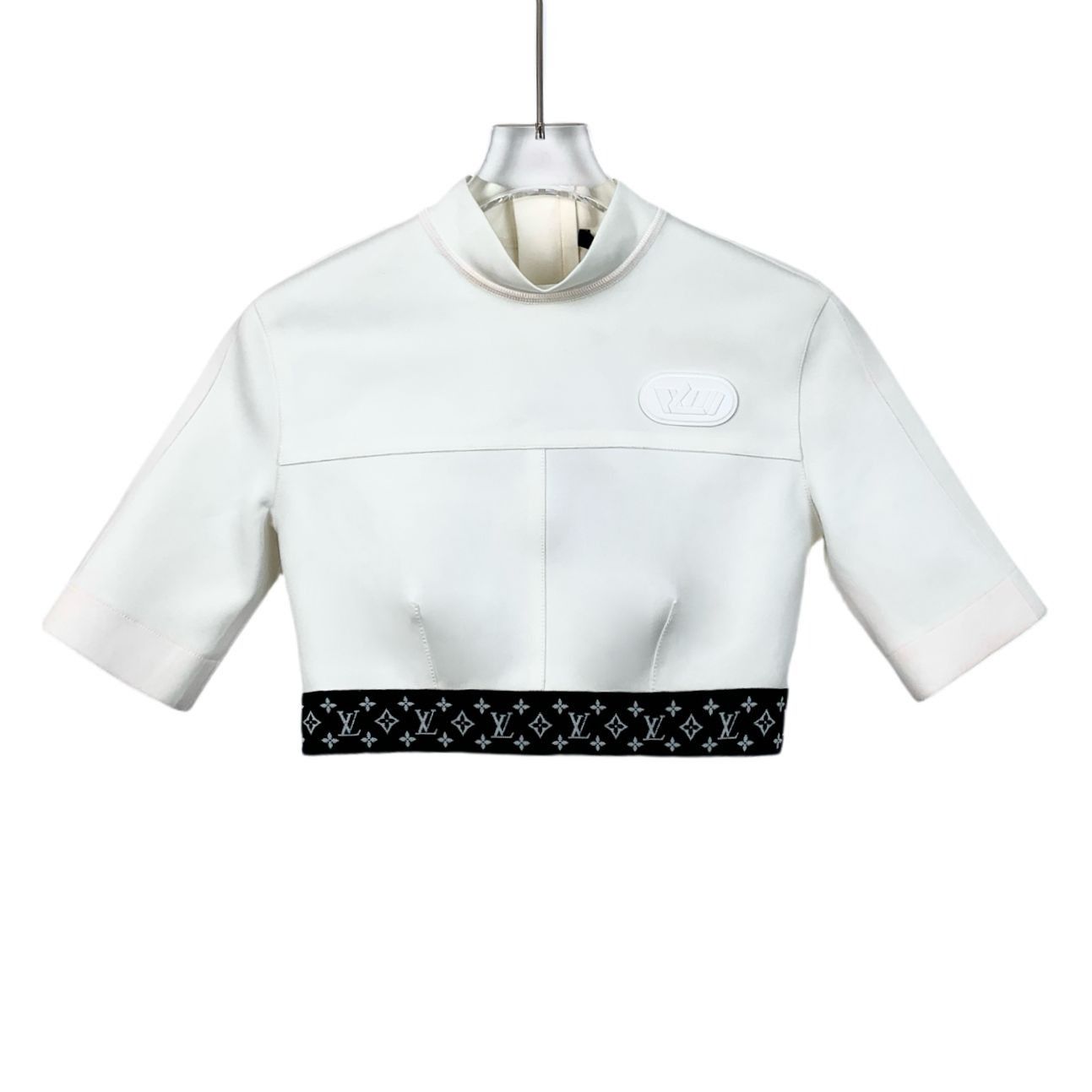 Louis Vuitton Louis Vuitton White High-Neck Short-Sleeve Cropped T-Shirt W Size XS / US 0-2 / IT 36-38 - 1 Thumbnail