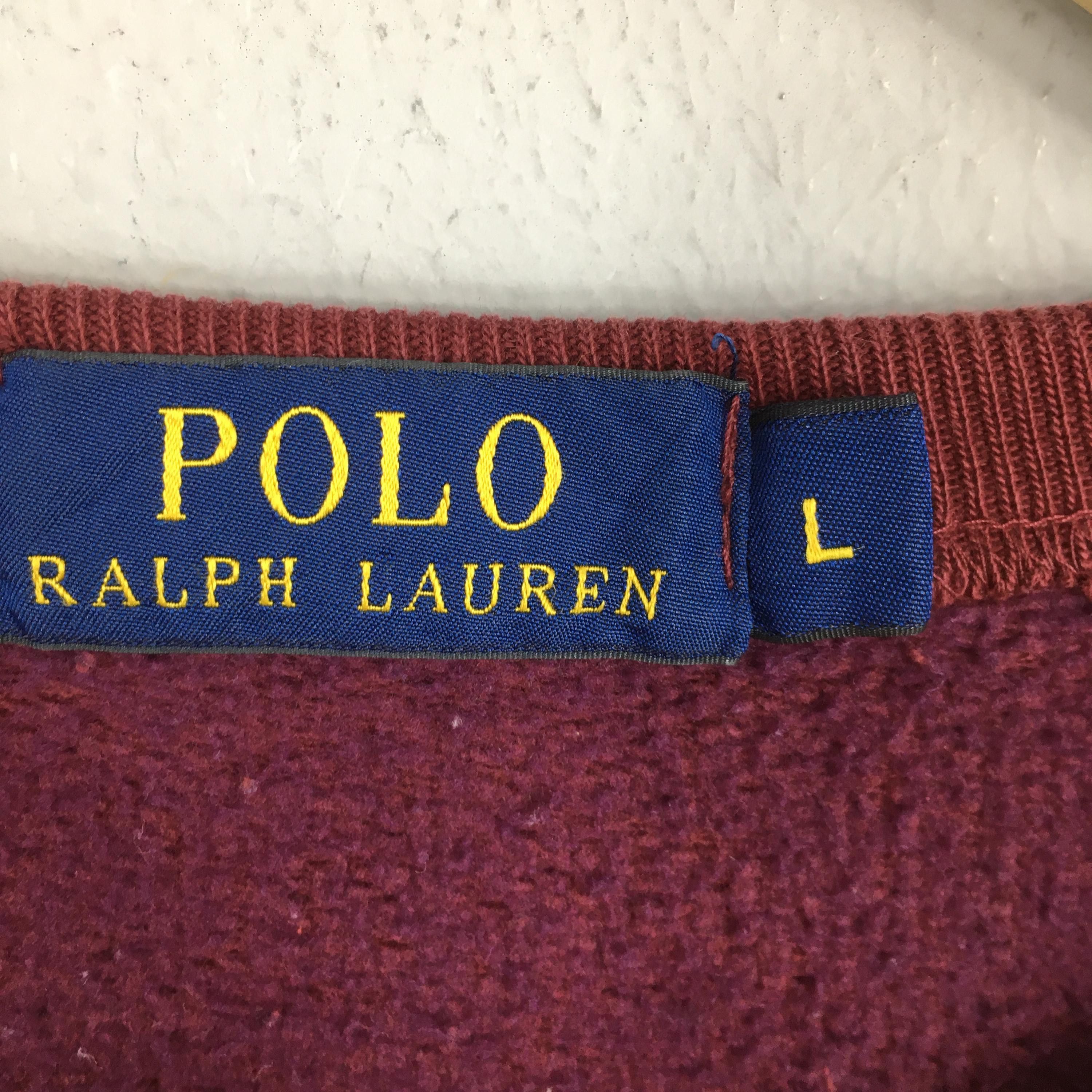 Polo Ralph Lauren Vintage 90s Polo Ralph Lauren Pony Red Sweatshirt Large Size US L / EU 52-54 / 3 - 5 Thumbnail