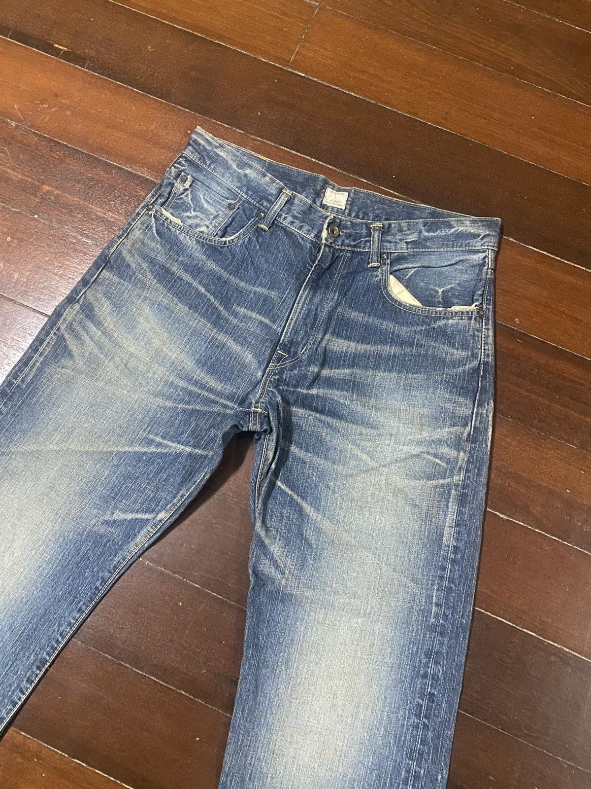 Edwin Vintage Edwin 505z Selvedge Faded Wash mud wash Baggy Jeans Size US 36 / EU 52 - 5 Thumbnail