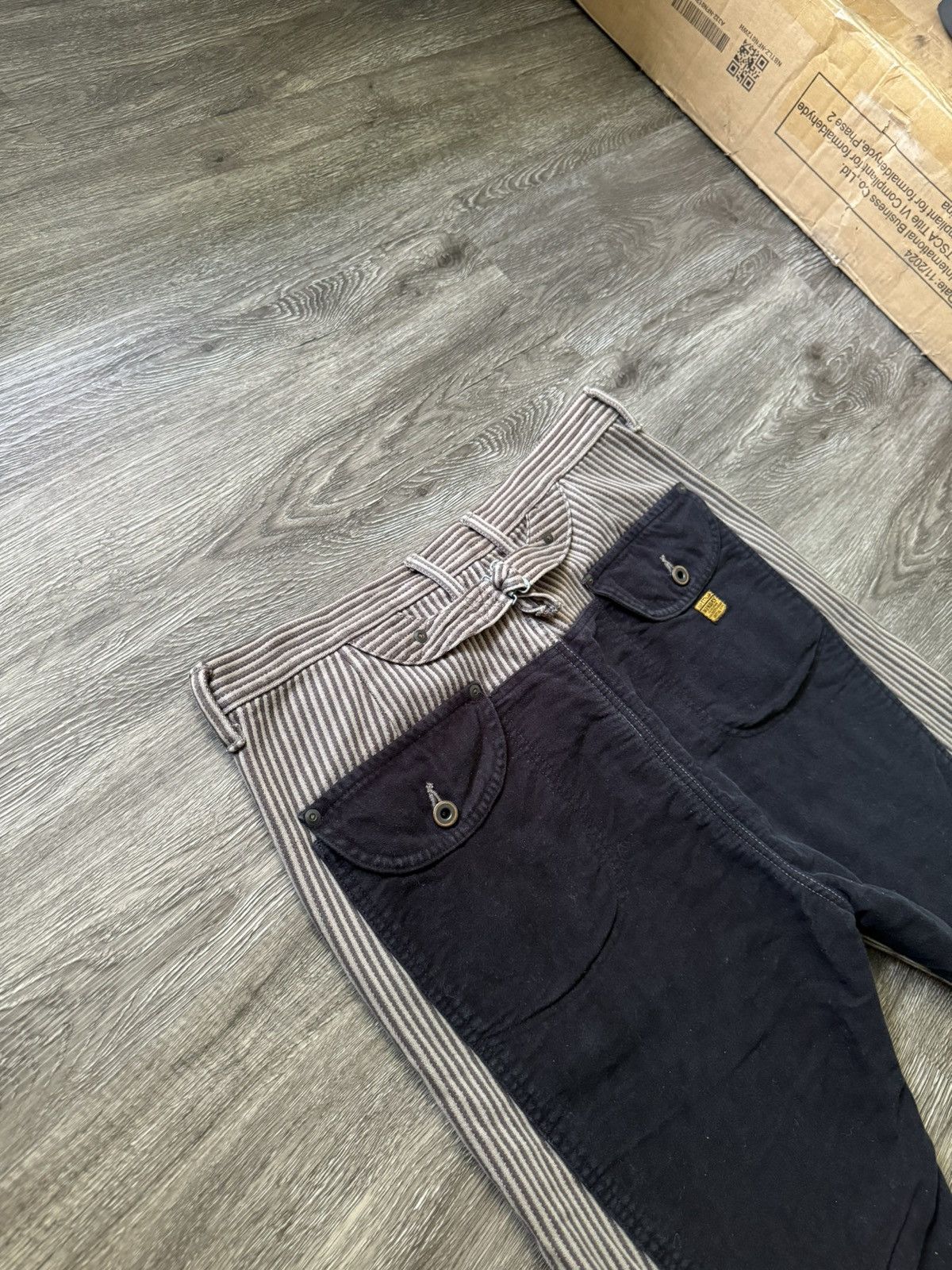 Kapital Kapital Hickory Winday Back Patch Striped Pants Workwear m Size US 34 / EU 50 - 3 Thumbnail