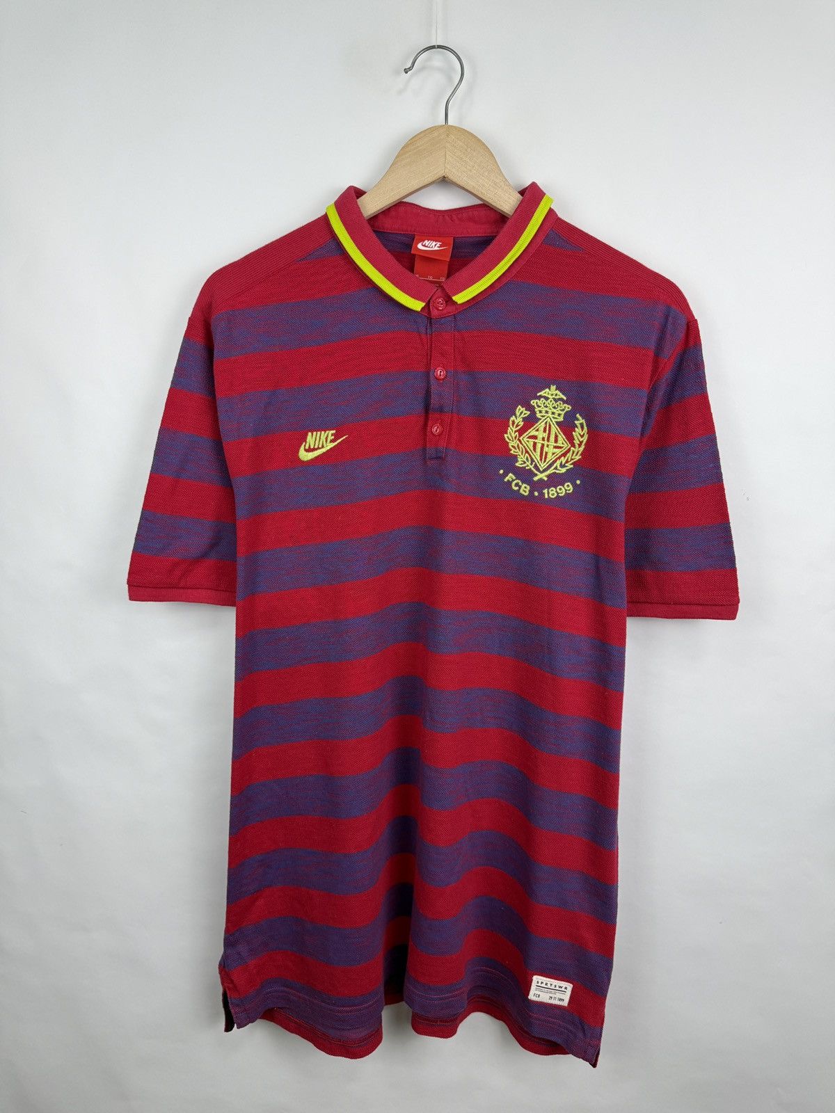 Nike 🇪🇸 Vintage Y2K Nike F. C. Barcelona Soccer Polo T-Shirt Rare Size US XL / EU 56 / 4 - 3 Thumbnail