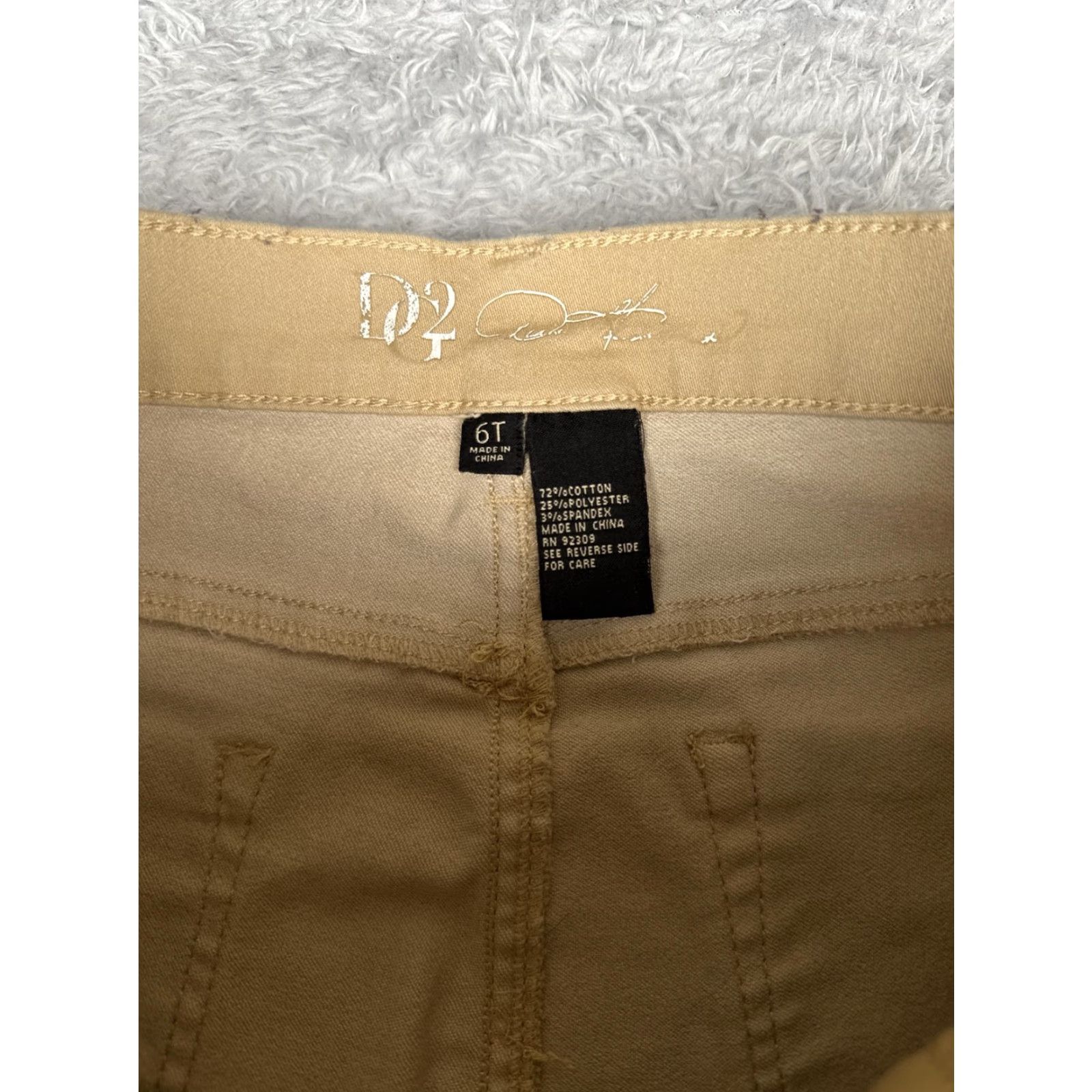 Vintage Dianne Gilman DG2 Jeans Women 6 Tall Beige Denim Bootcut Cotton Blend High Rise 27x33 Bootscut Stretch 5-Pocket Jeans Girls/Teen Size 28" / US 6 / IT 42 - 6 Thumbnail