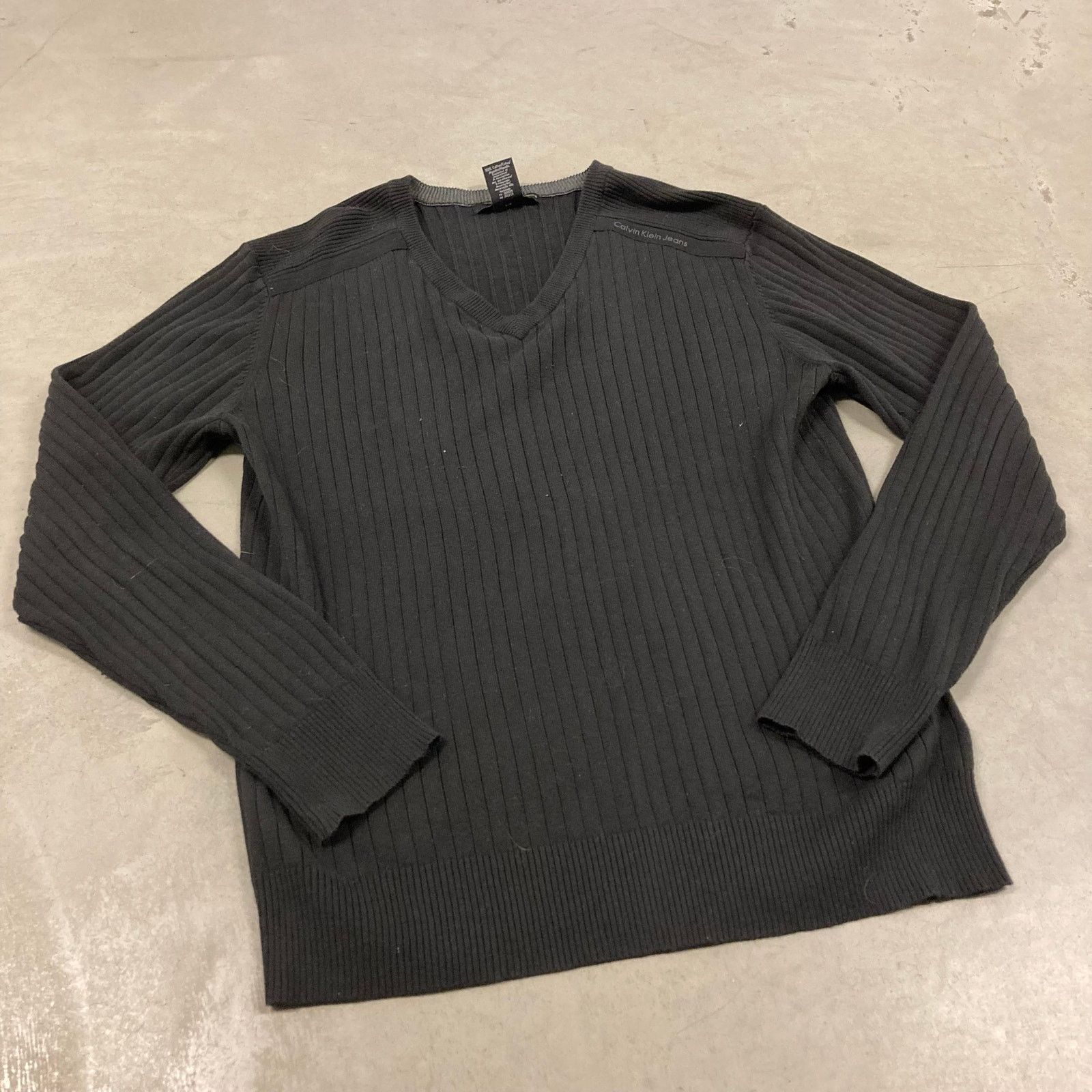 Calvin Klein × Vintage Y2K ribbed Calvin Klein sweater Size US L / EU 52-54 / 3 - 1 Thumbnail