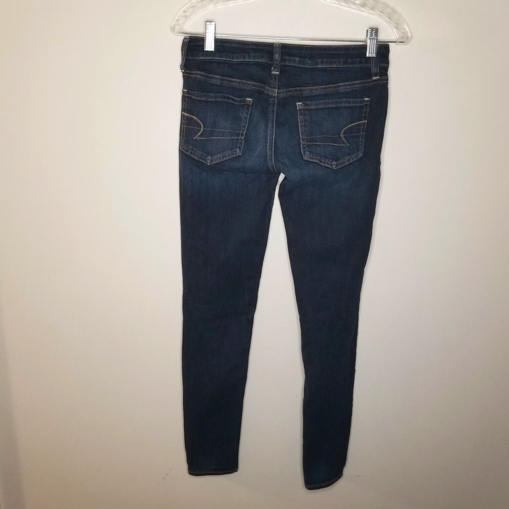 American Eagle Outfitters American Eagle Distressed Blue Jean Jeggings Womens Size 2 Size 26" / US 2 / IT 38 - 4 Thumbnail