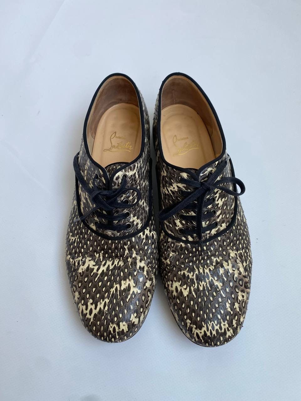 Christian Louboutin Christian Louboutin Lace Ups Low Top Snakeskin Size US 10 / IT 40 - 5 Thumbnail