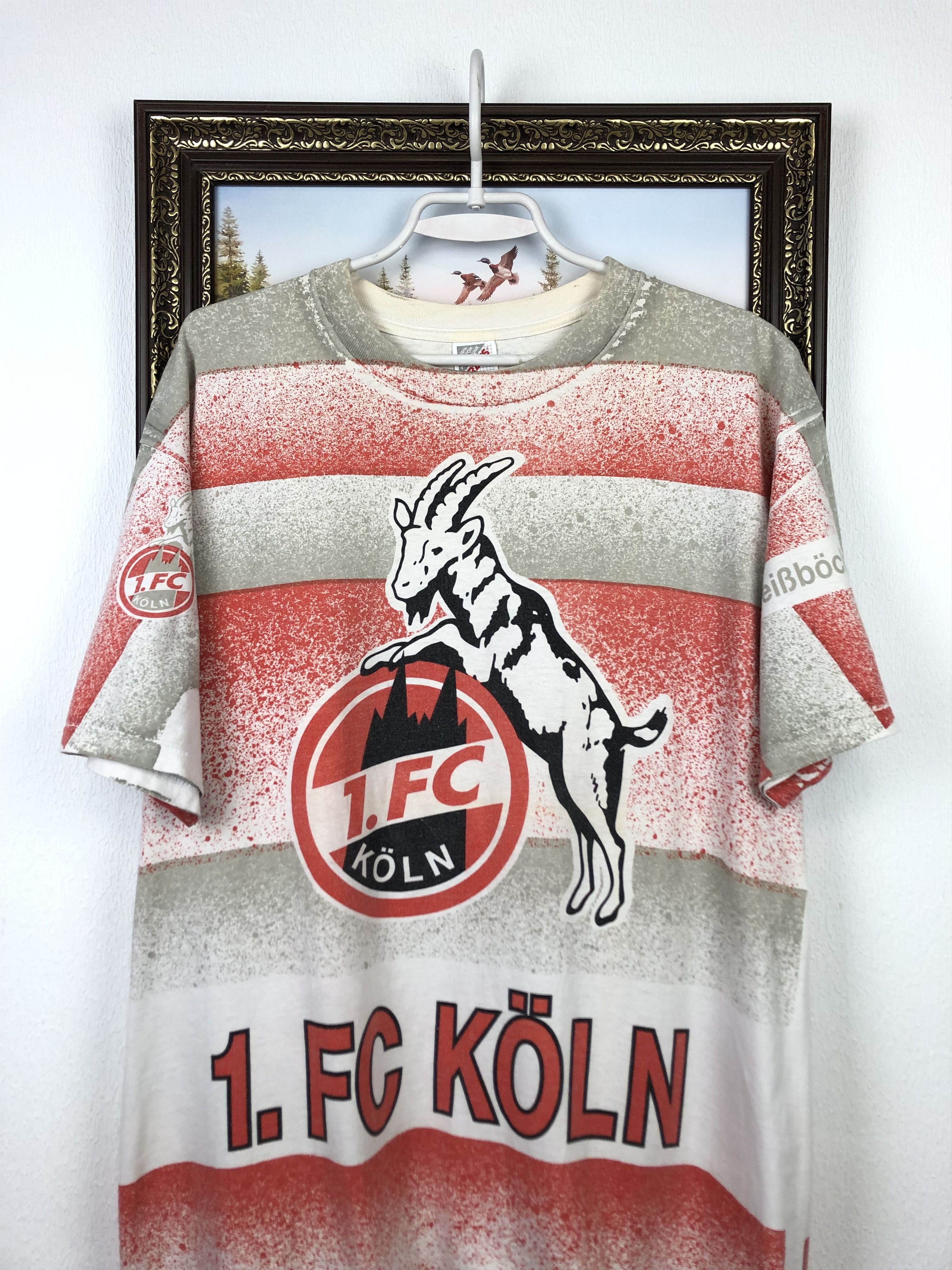 Vintage Vintage 90's Koln Football Shirt Soccer Jersey Over Print Size US XL / EU 56 / 4 - 2 Thumbnail