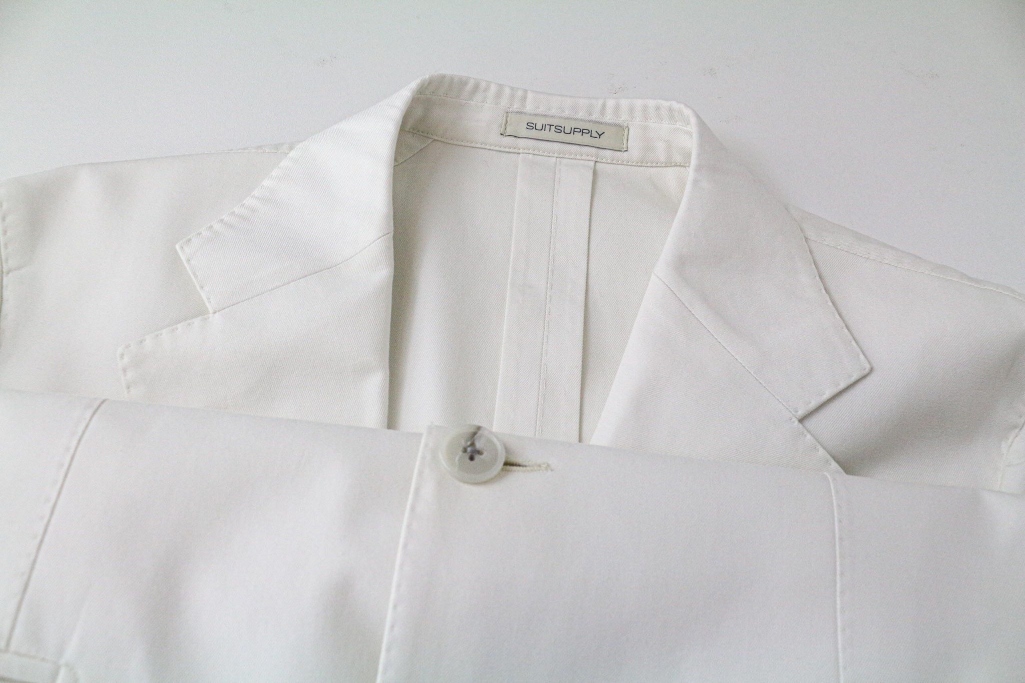Suitsupply HAVANA UK38R Off-White Slim Cotton Blazer 73532 Size 38R - 7 Thumbnail
