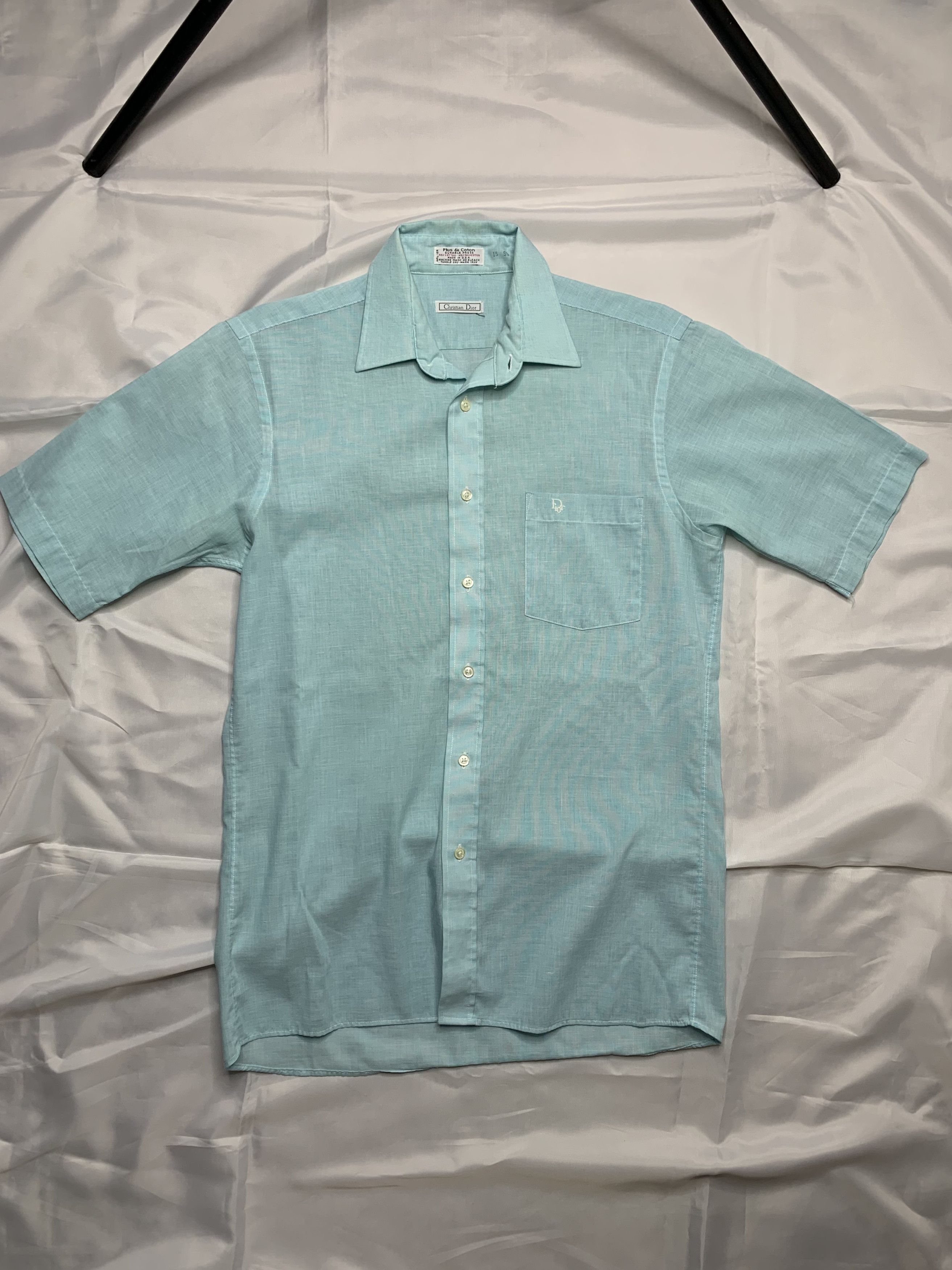 Christian Dior Monsieur Vintage Easter Blue Christian Dior Button Up Shirt Size US M / EU 48-50 / 2 - 2 Thumbnail