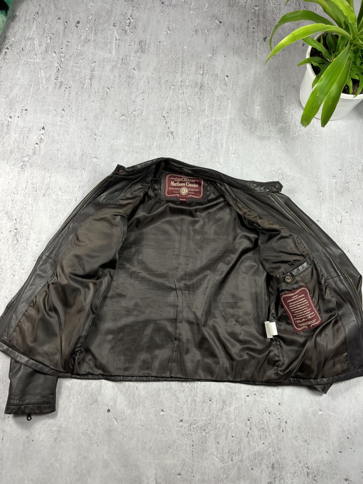 Marlboro Classics × Vintage Marlboro clasics leather jacket lamb skin Brown Size US M / EU 48-50 / 2 - 11 Thumbnail