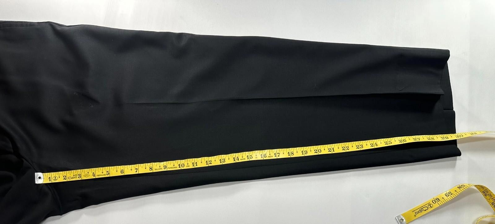 Zanella Zanella Italian Flat Wool Dress Pants Black Mens 36/30 Size US 36 / EU 52 - 5 Thumbnail