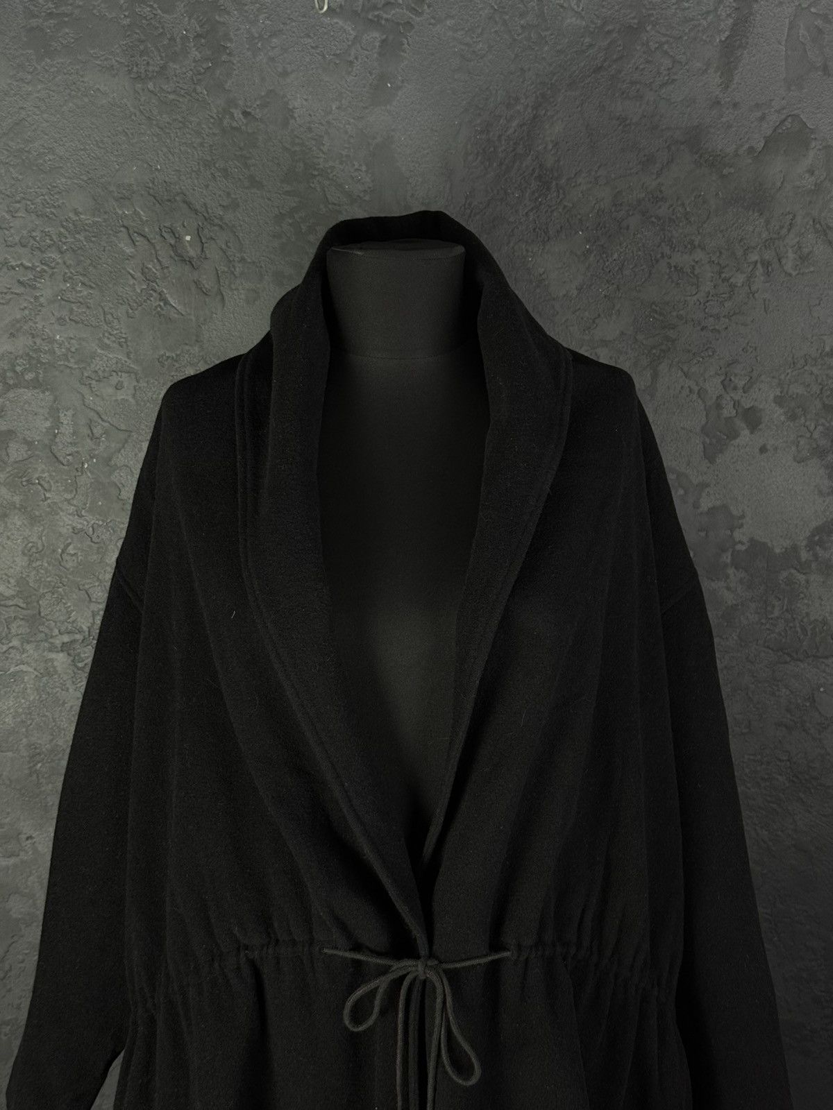 Ann Demeulemeester Ann Demeulemeester Black 100% Wool Oversized Coat Cardigan Size XS / US 0-2 / IT 36-38 - 5 Thumbnail