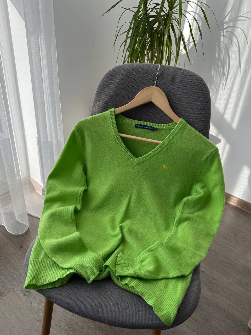 Polo Ralph Lauren × Vintage Vintage Polo Ralph Lauren Cashmere Green Sweater Size S / US 4 / IT 40 - 7 Thumbnail