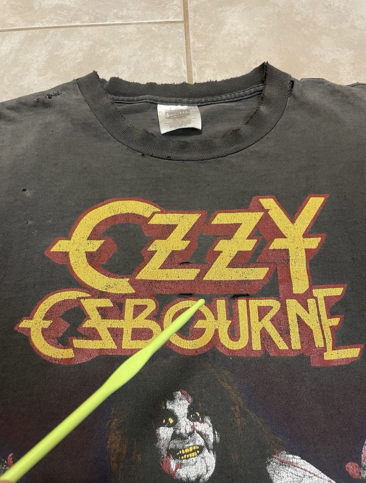 Ozzy Osbourne Vintage Ozzy Osbourne Diary Of A Madman XL Thrashed Faded Size US XL / EU 56 / 4 - 15 Thumbnail