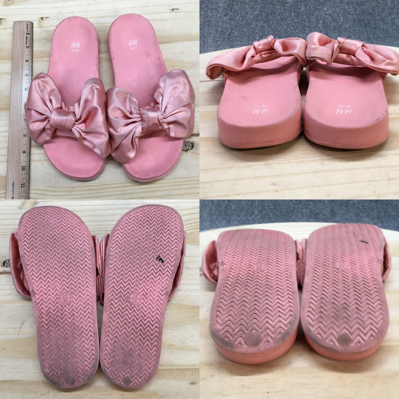 H&M H&M Sandals Women 7-8 Slip On Pink Open Toe Casual Comfort Flats Shoes Slides Size US 7 / IT 37 - 8 Thumbnail