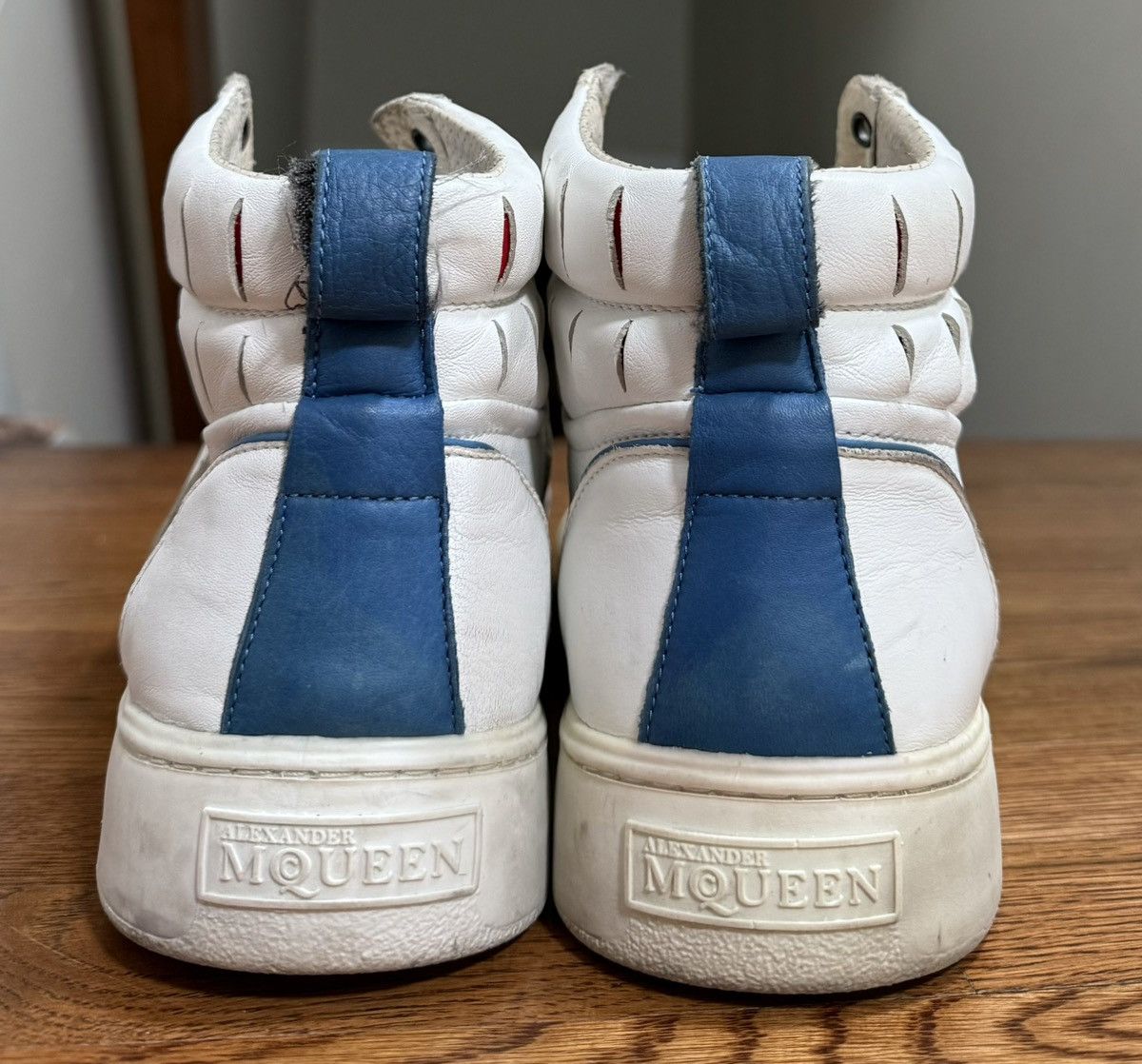 Alexander McQueen × Puma Alexander McQueen x Puma High Top Sneakers White Leather Size US 11 / EU 44 - 14 Thumbnail