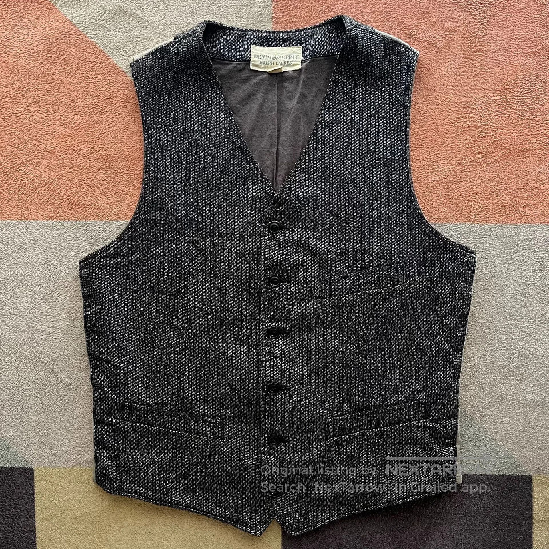 Denim & Supply Ralph Lauren Ralph Lauren Denim Supply Pepper Salt Vest. Size US S / EU 44-46 / 1 - 1 Thumbnail