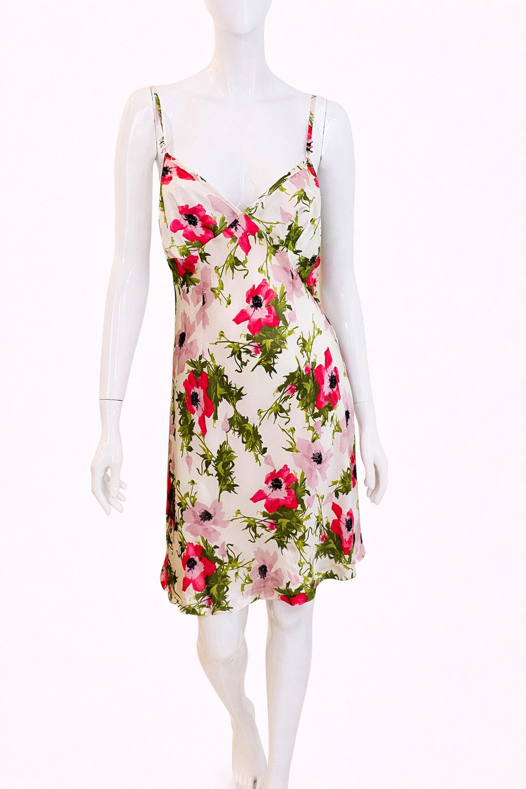John Galliano John Galliano Silk Slip Floral Poppy Designer Dress Size M / US 6-8 / IT 42-44 - 1 Thumbnail