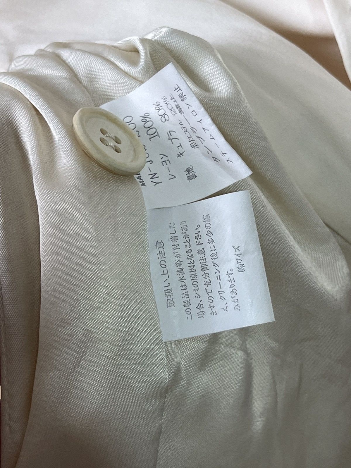 Y's × Yohji Yamamoto 80s Yohji Yamamoto Y’S white Cream Blazer Size M / US 6-8 / IT 42-44 - 9 Thumbnail