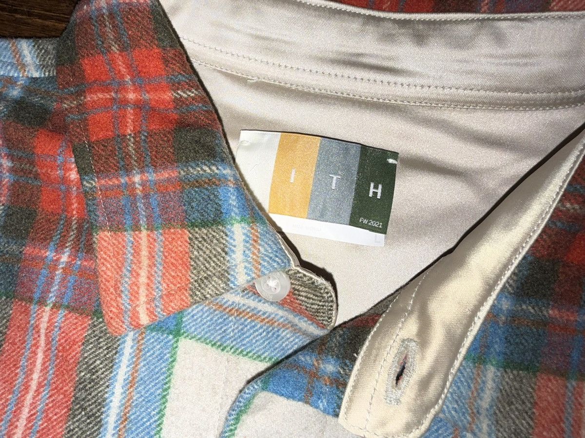 Kith Kith FW24 Plaid Flannel Ginza Shirt “Bergamot” Red/Blue Sz L Size US L / EU 52-54 / 3 - 3 Thumbnail