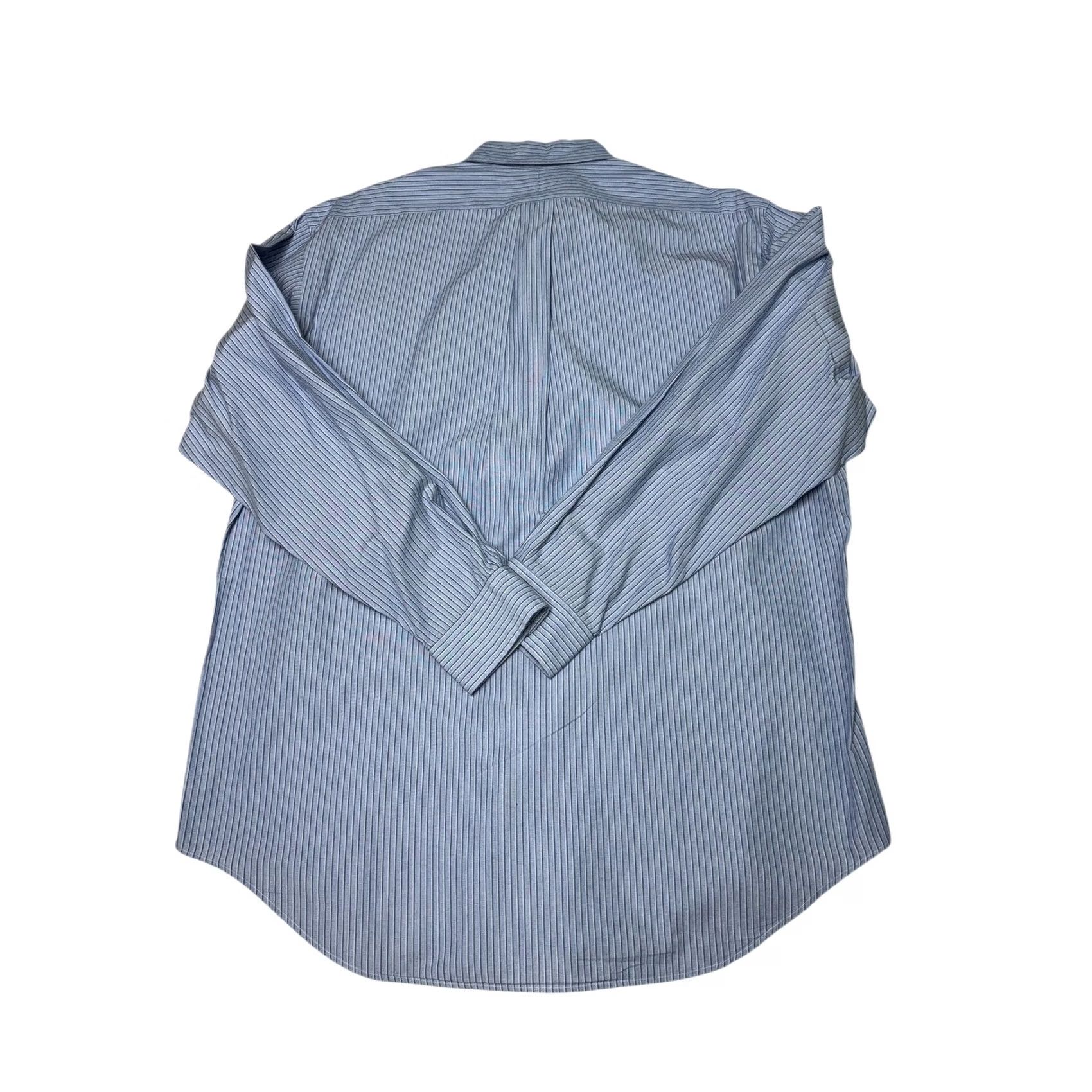 Ralph Lauren Ralph Lauren Yarmouth Button-Down Shirt Blue Stripe Classic Fit Mens Size 16 Button-Down Dress Shirt Cotton 16 in Neck Long Sleeve Size US L / EU 52-54 / 3 - 5 Thumbnail