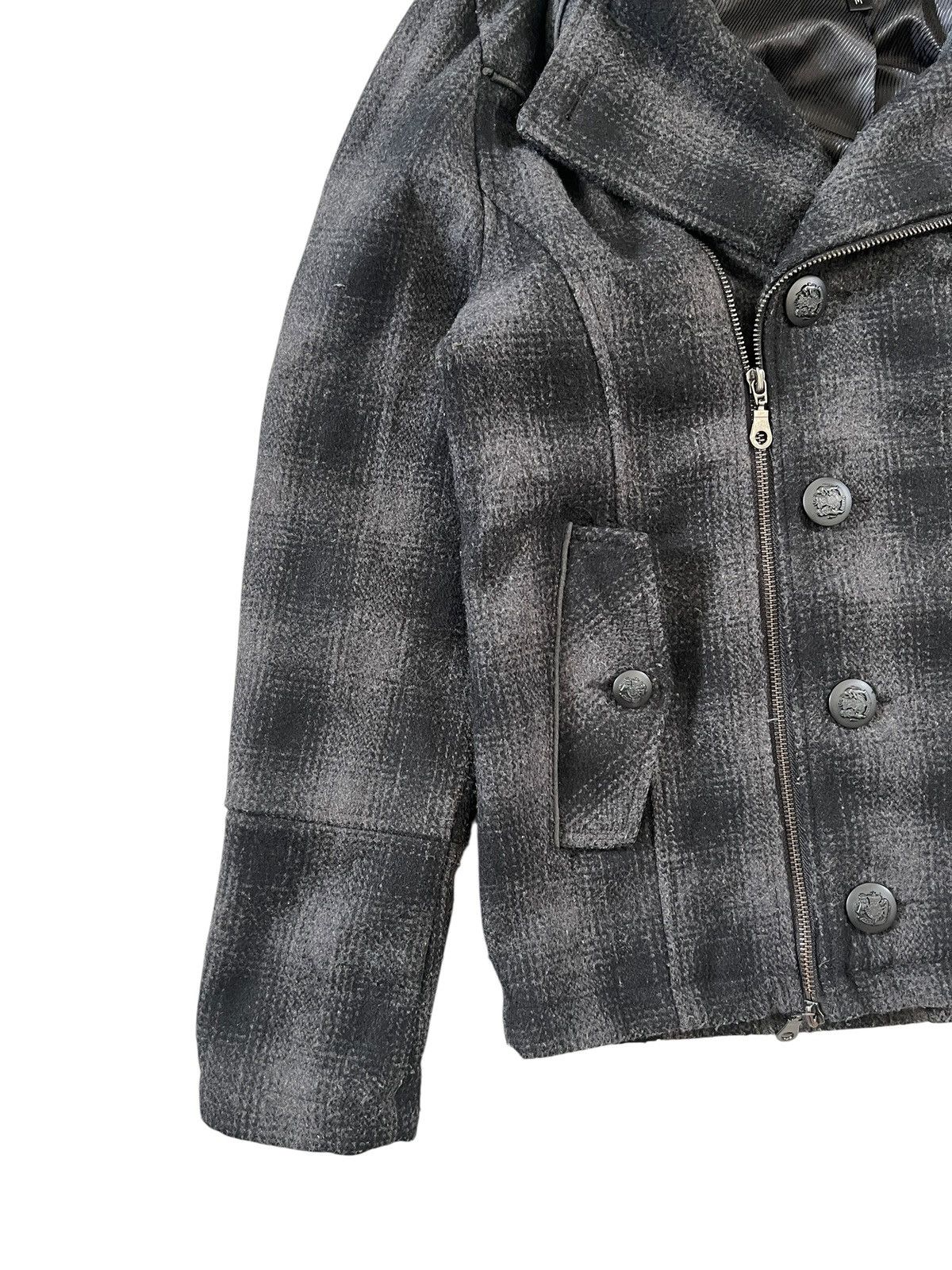 In The Attic 2000s In The Attic Tartan Double Collar Fur Jacket Size US M / EU 48-50 / 2 - 4 Thumbnail