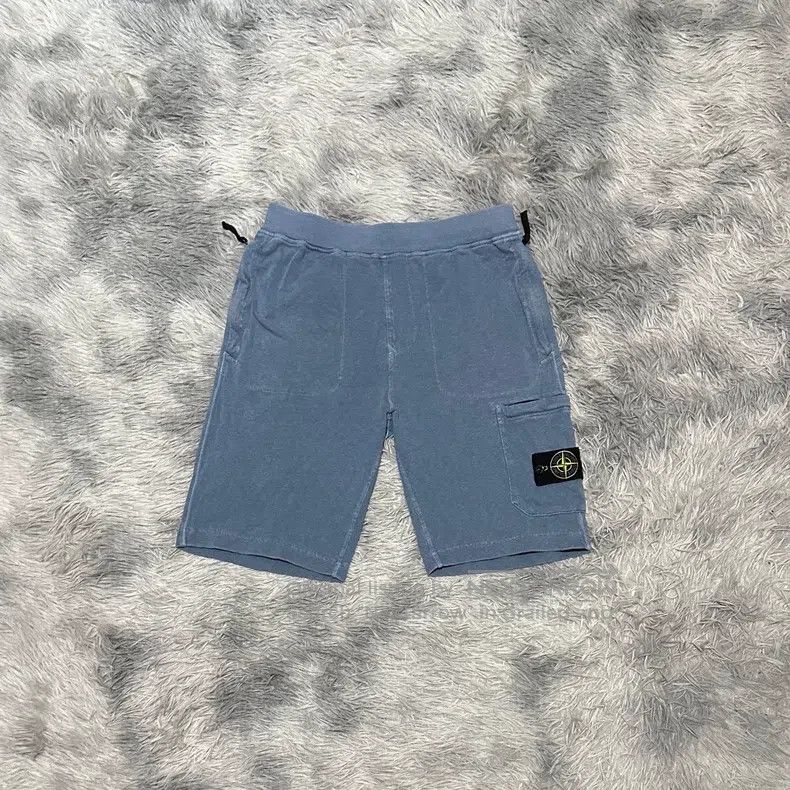 Stone Island Stone Island size S Washed Short Pants Sweatpants Blue S S Size US 27 - 1 Thumbnail