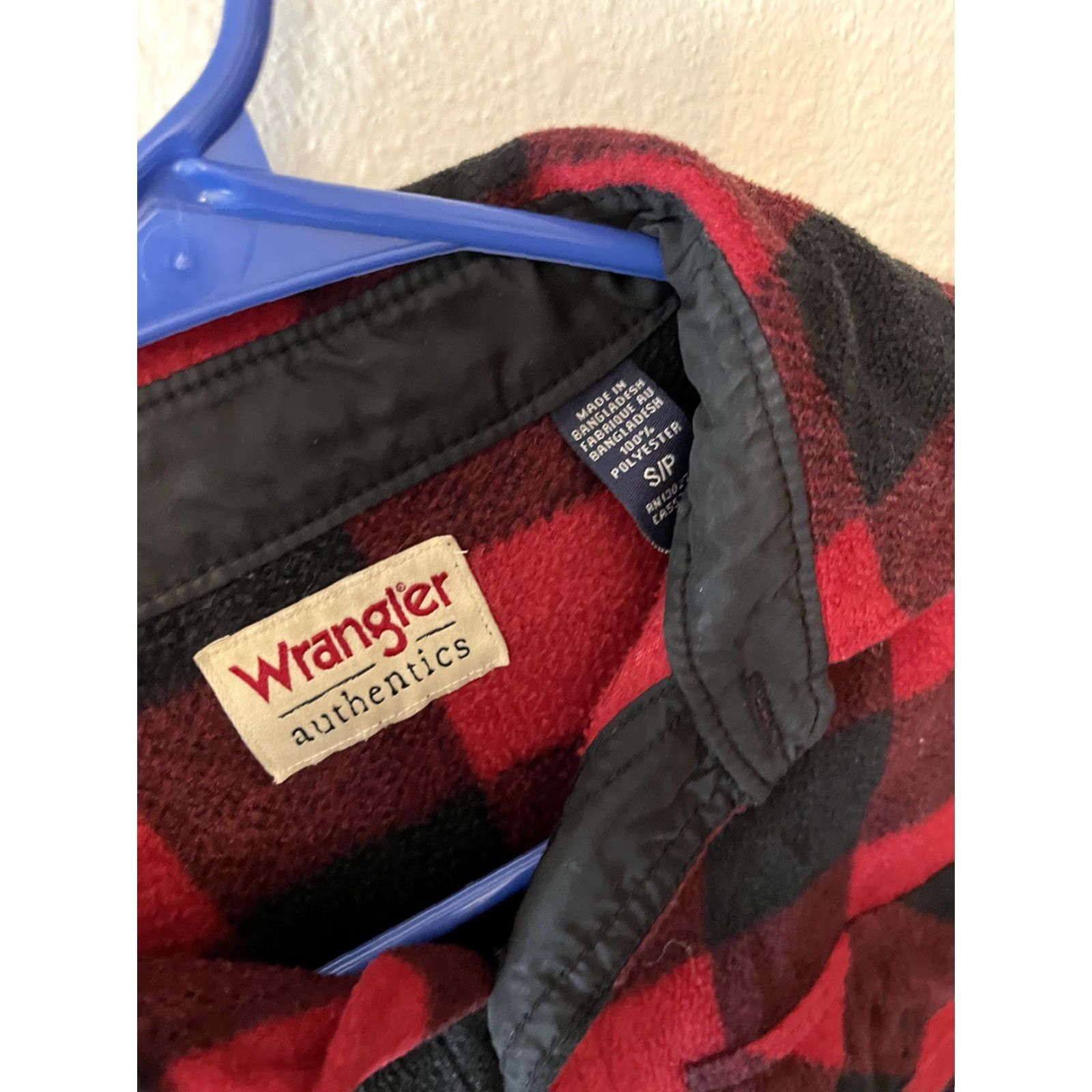 Wrangler VINTAGE Wrangler Authentics Flannel Shirt Mens S Red Buffalo Plaid Fleece Cabin Shacket Size US S / EU 44-46 / 1 - 2 Thumbnail