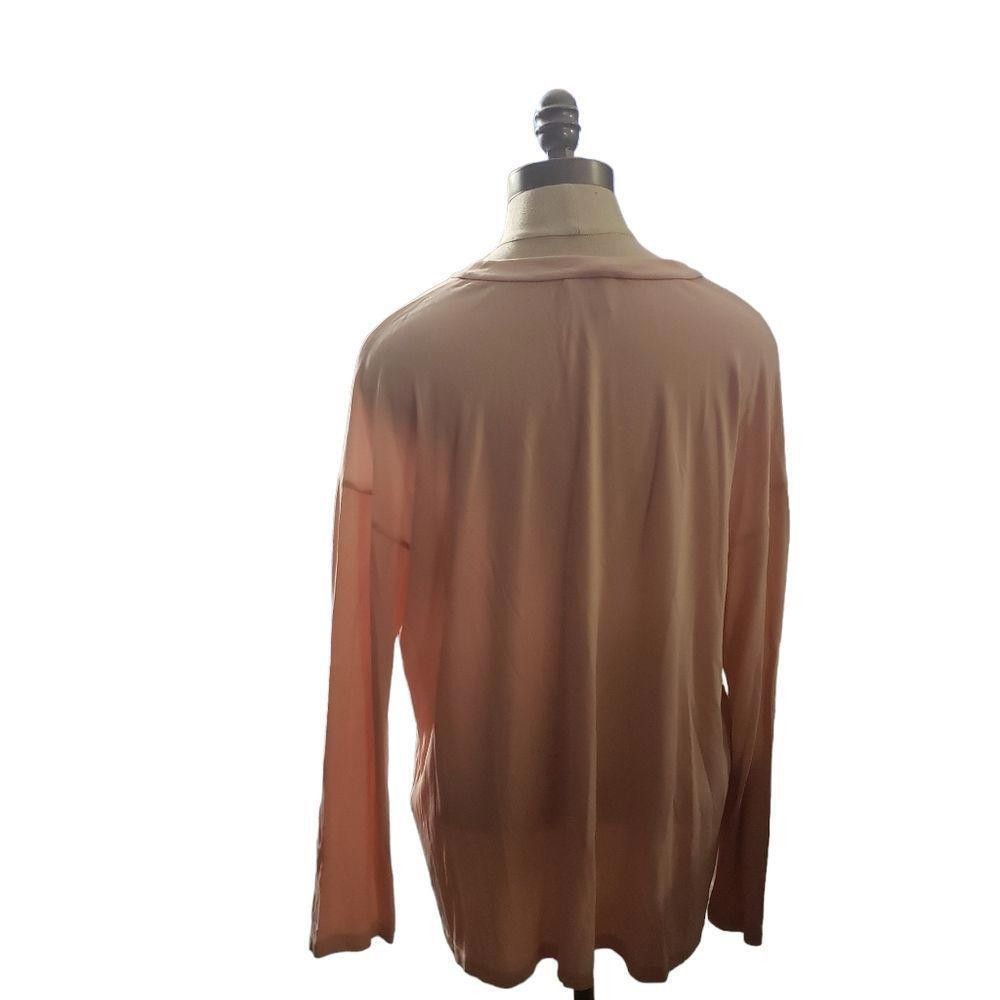 Eileen Fisher CT1117a Eileen Fisher Medium Salmon Blouse 100% Silk Size M / US 6-8 / IT 42-44 - 3 Thumbnail