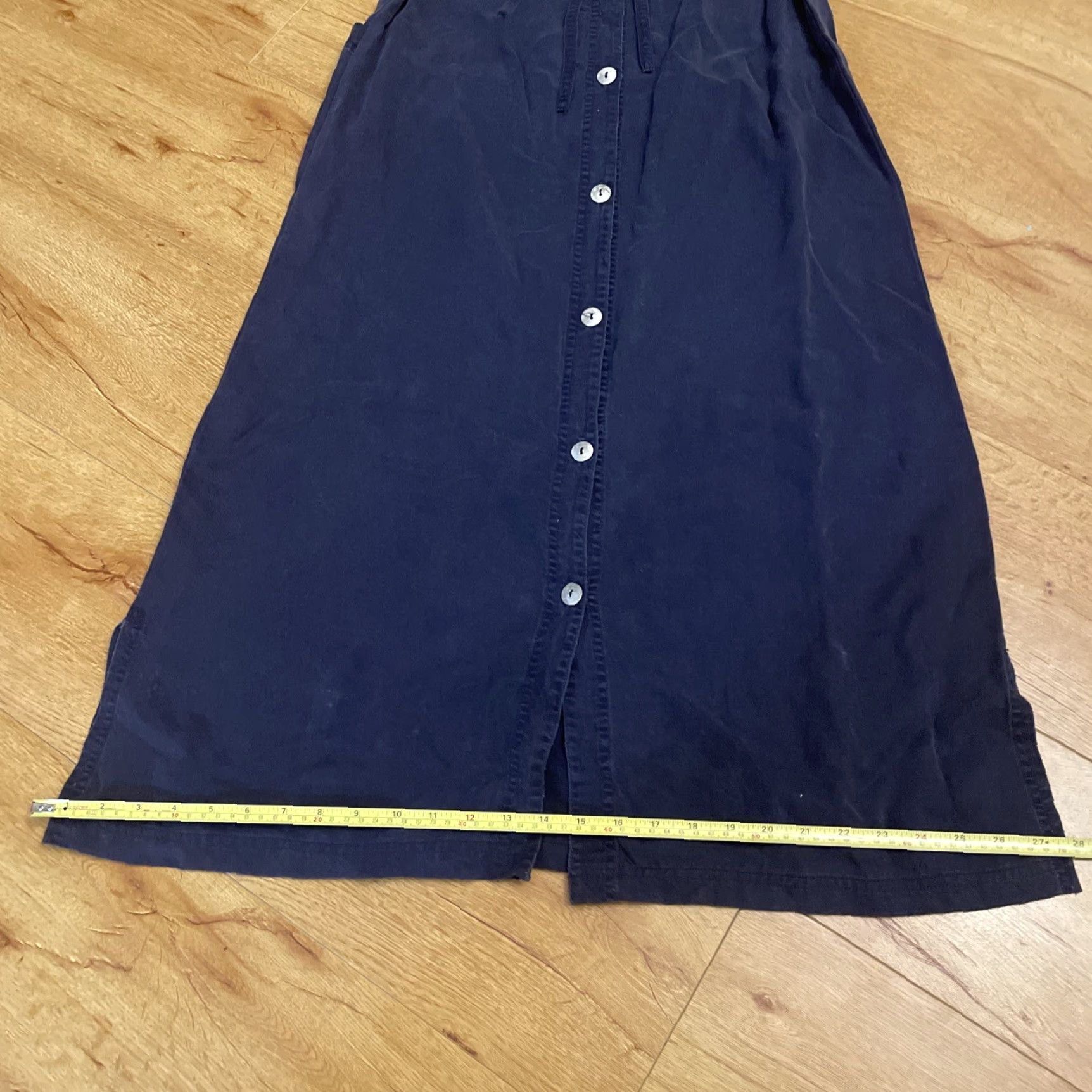 Vintage VINTAGE David Dart Maxi Shirt Dress Long Blue Pocket Button Up Back Modest Y2K Boho Shirt Dress Womens M Blue Bohemian Vestment Size M / US 6-8 / IT 42-44 - 4 Thumbnail