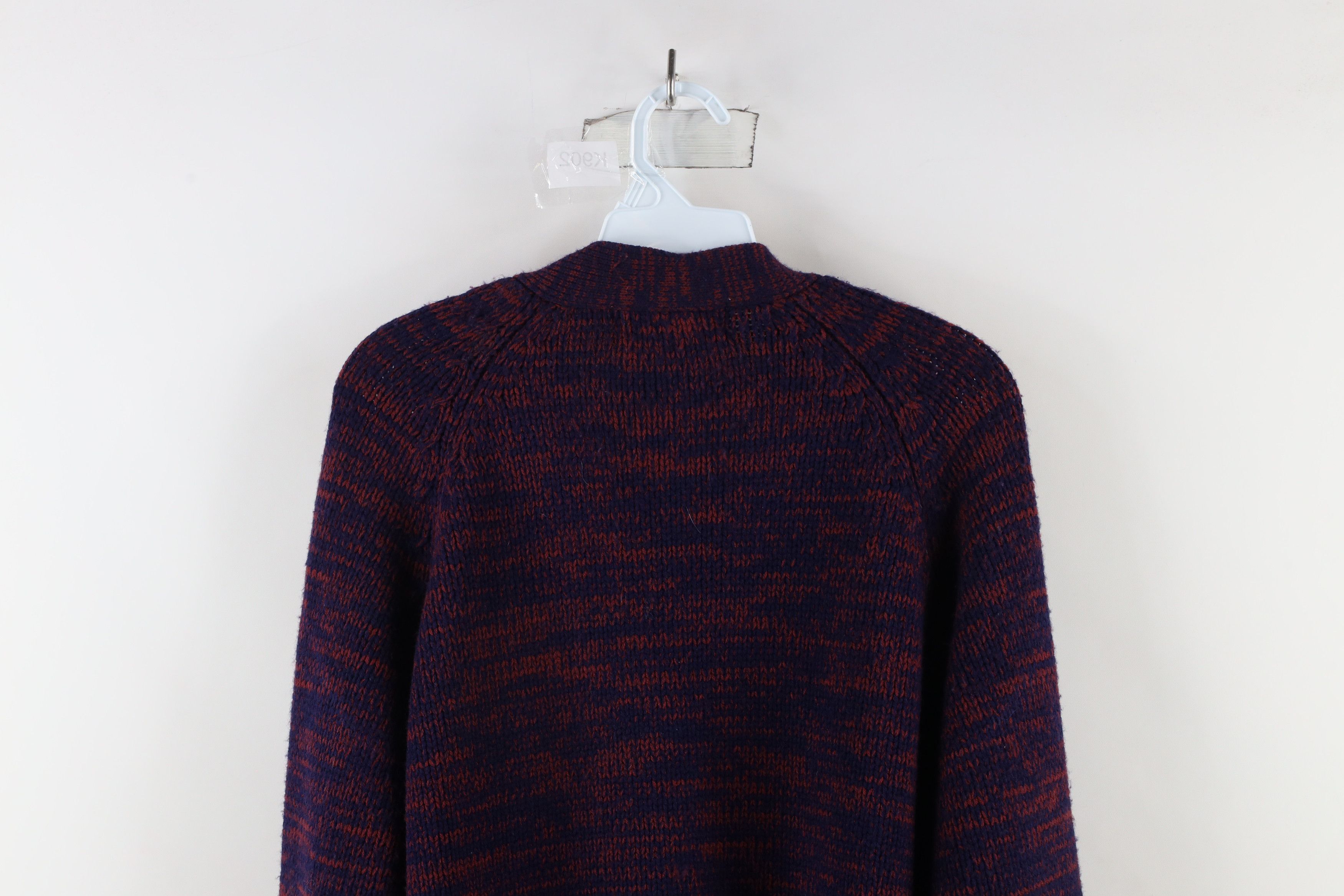 Vintage Vintage 90s Streetwear Knit Cardigan Sweater Heather Red Size US L / EU 52-54 / 3 - 7 Thumbnail
