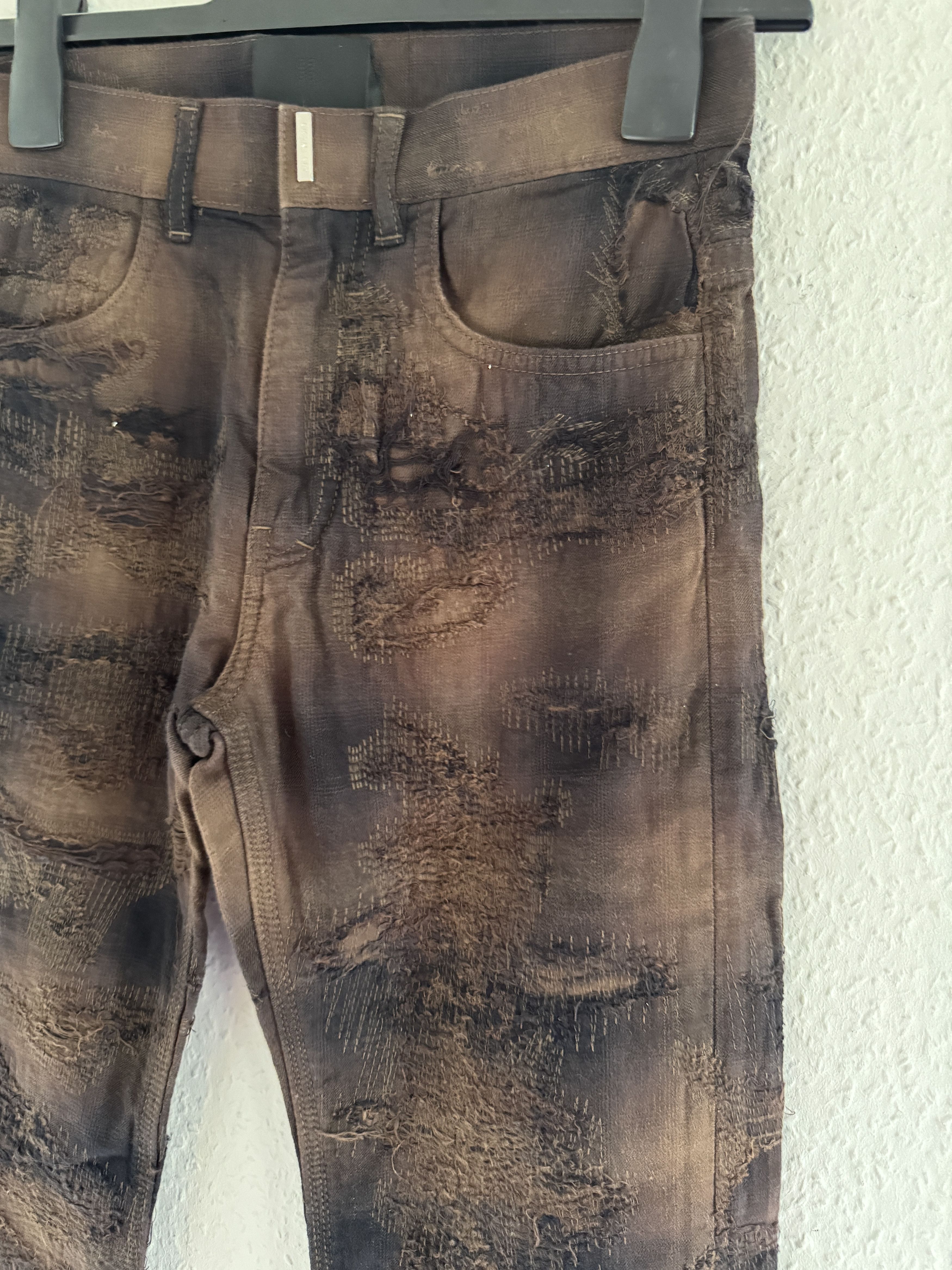 Givenchy SS22 Boro Distress Checker Plaid Straight Leg Pants Size US 26 / EU 42 - 5 Thumbnail