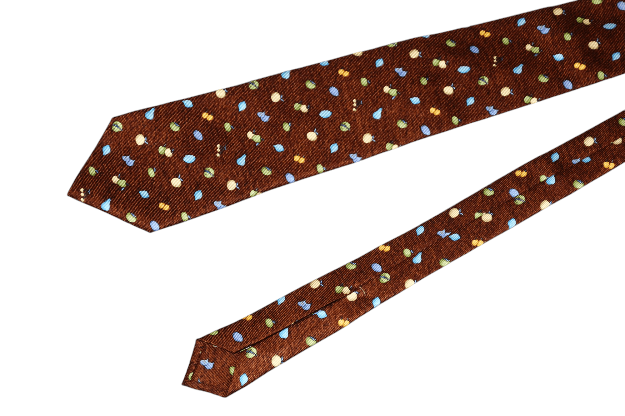 Bvlgari Bvlgari David Pizzigoni Hand Pattern Fruits Artwork Silk Tie Size ONE SIZE - 7 Thumbnail