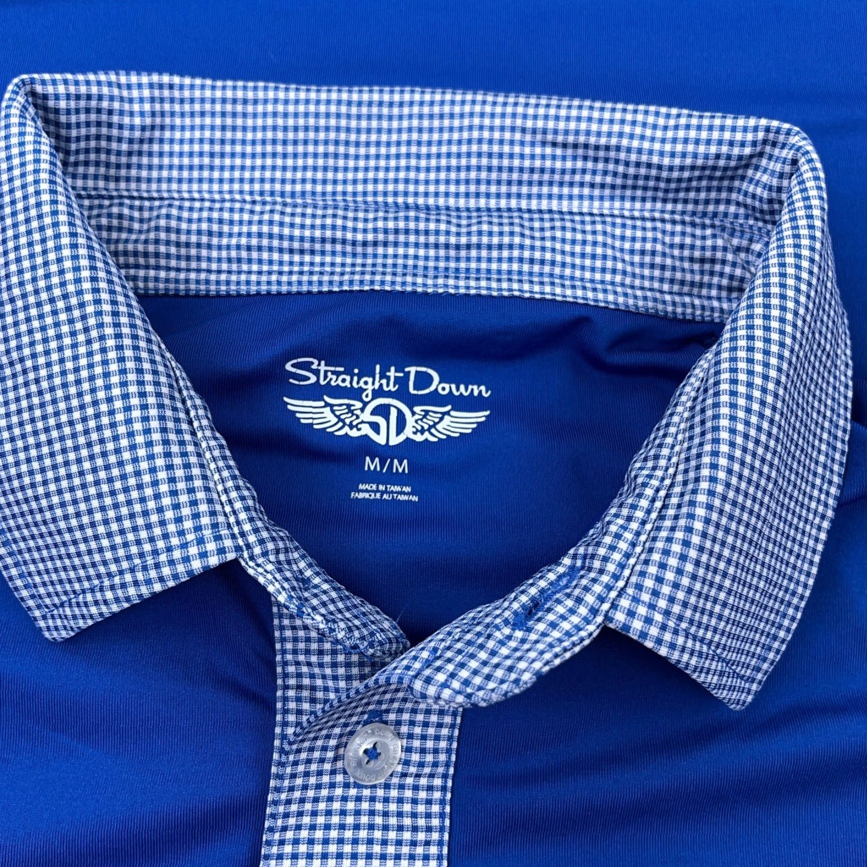 Vintage Straight Down Polo Shirt Men M Royal Blue Performance Wicking Golf Club Polo Shirt Mens Blue Short Sleeve Button Sports Polo Nike? Size US M / EU 48-50 / 2 - 4 Thumbnail