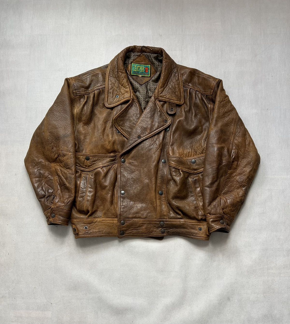 Vintage Heavy Leather Ramones Jacket vintage 80s usa rare motocycle Size US L / EU 52-54 / 3 - 1 Thumbnail