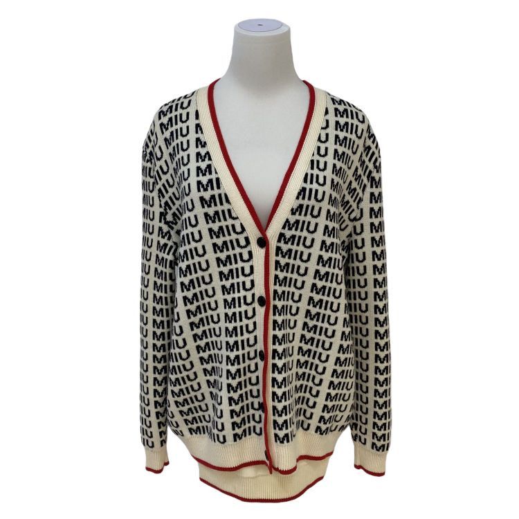 Miu Miu Miu Miu Logo Knit Cardigan Size 38 Size XS / US 0-2 / IT 36-38 - 1 Thumbnail