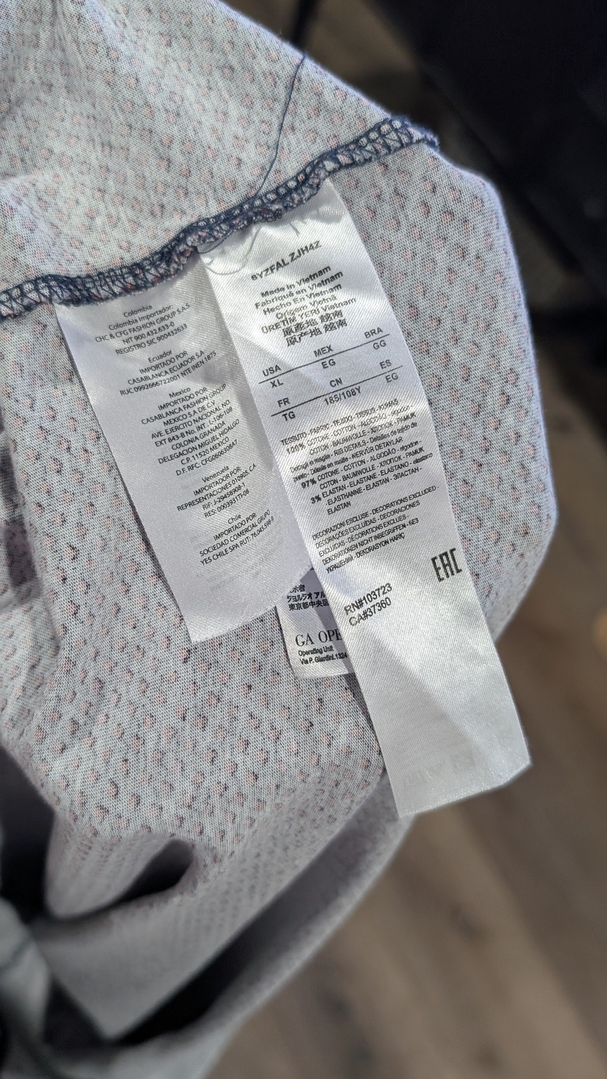 Armani Exchange Armani Exchange blue patterned polo shirt - SIZE XL Size US XL / EU 56 / 4 - 4 Thumbnail