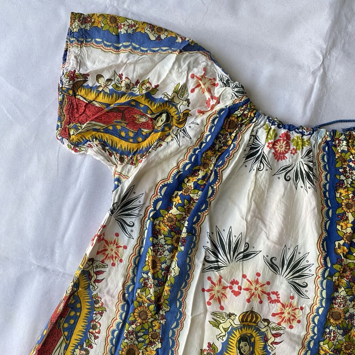 Japanese Brand × Vintage Vintage Mexican Folk Art Virgin Mary Off Shoulder Blouse Size M / US 6-8 / IT 42-44 - 9 Thumbnail