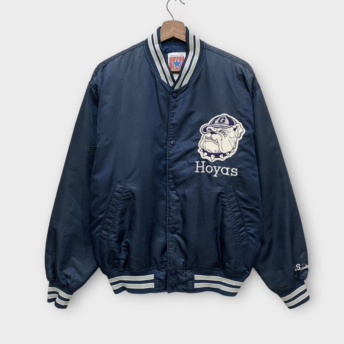 Vintage VINTAGE GEORGETOW HOYAS UNIVERSITY VARSITY JACKET BASKETBALL Size US L / EU 52-54 / 3 - 1 Thumbnail