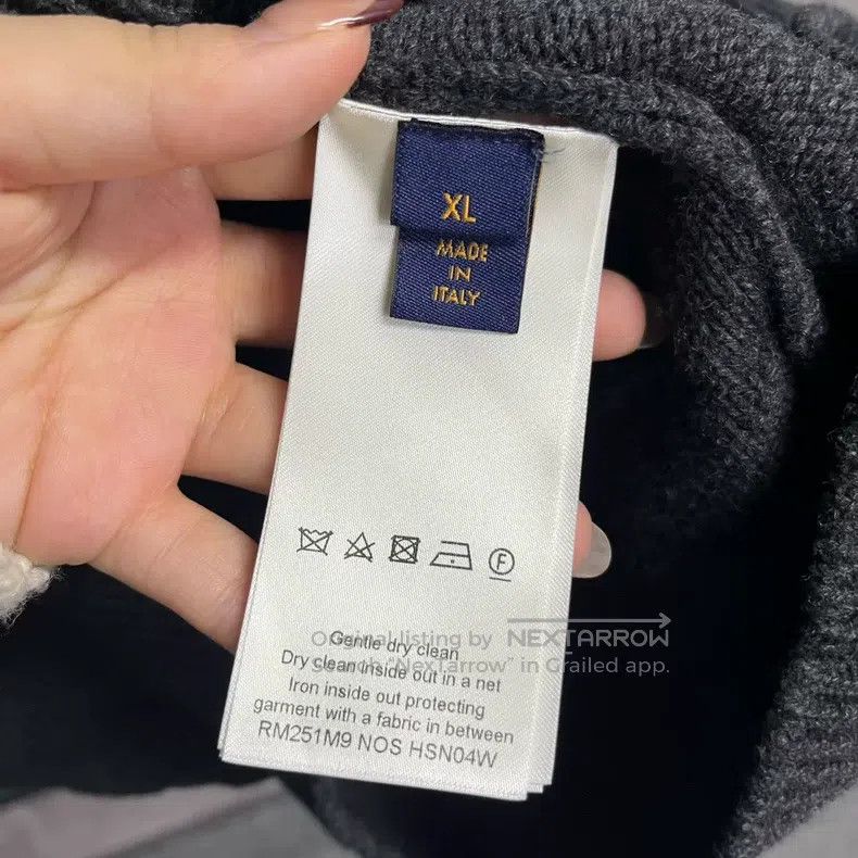 Louis Vuitton Louis Vuitton Dark grey jacquard half-zip turtleneck long- Size US XL / EU 56 / 4 - 3 Thumbnail