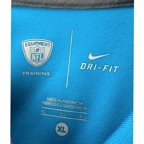 Nike Nike Polo Shirt Adult XL Dri-Fit Blue Athletic Mens Carolina Panthers Rugby Size US XL / EU 56 / 4 - 3 Thumbnail