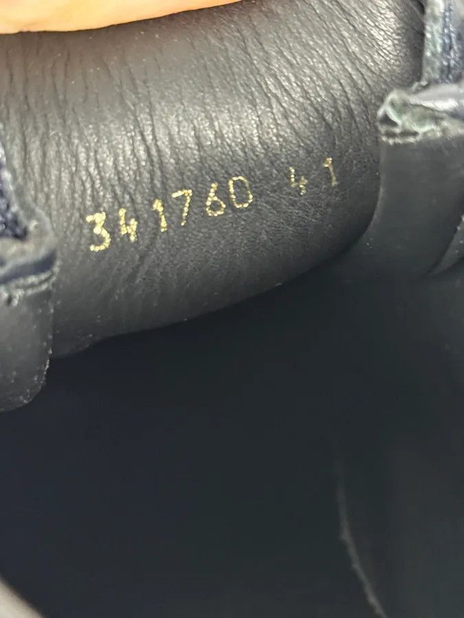 Balenciaga 2010s Balenciaga Dark Navy Arena Grained Leather High Sneakers Size US 9.5 / EU 42-43 - 8 Thumbnail