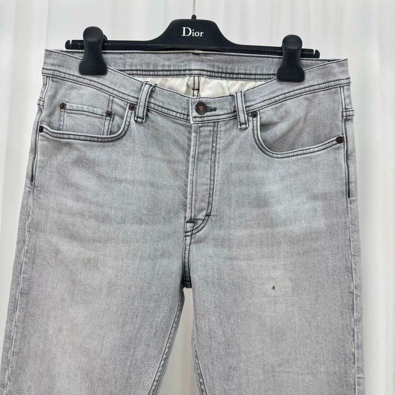 Acne Studios Acne Studios Grey washed leather brand jeans Size US 32 / EU 48 - 3 Thumbnail