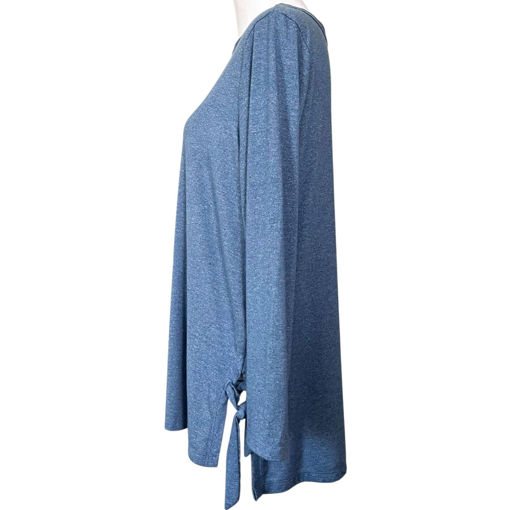 Soft Surroundings Soft Surroundings Tie The Knot Tunic Top Blue Soft Stretch Lightweight Women’s L Shirt Long Sleeve Blue Womens L Tunic T-Shirt-Style Size L / US 10 / IT 46 - 4 Thumbnail