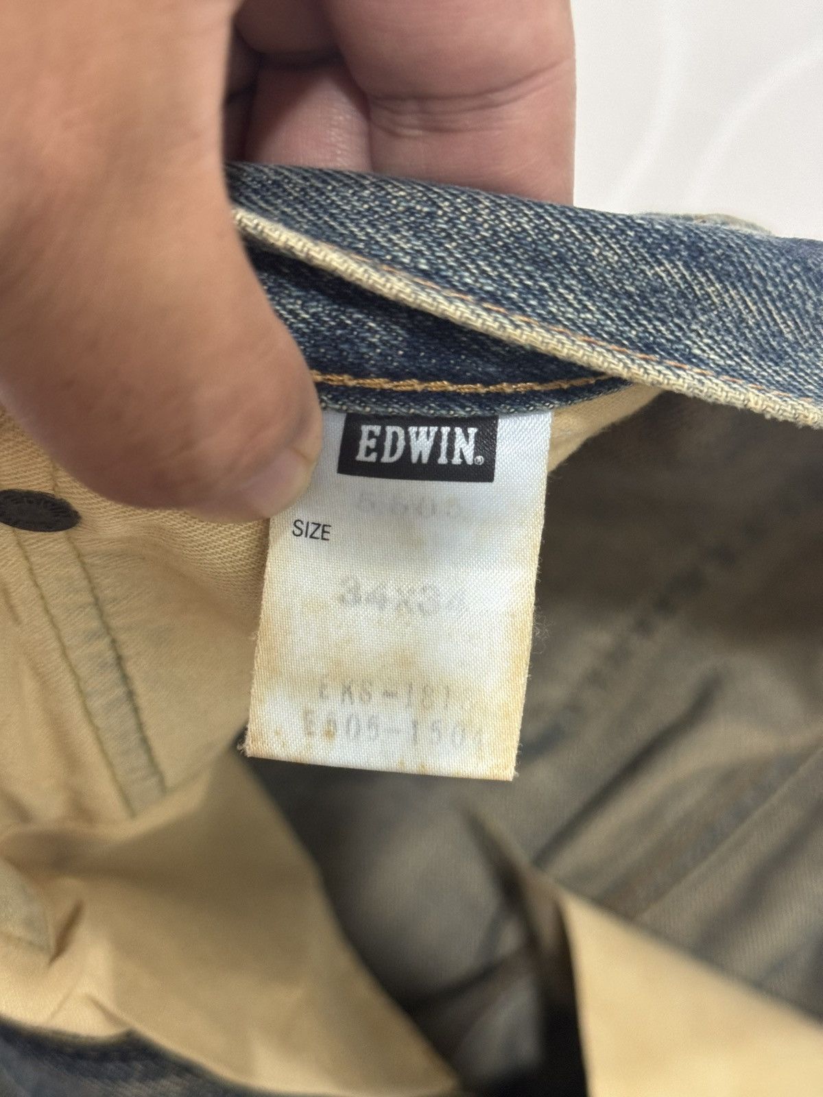 Edwin Sales‼️Ditressed Rusty Vtg Edwin 505X Selvedge (AB-1002) Size US 34 / EU 50 - 20 Thumbnail