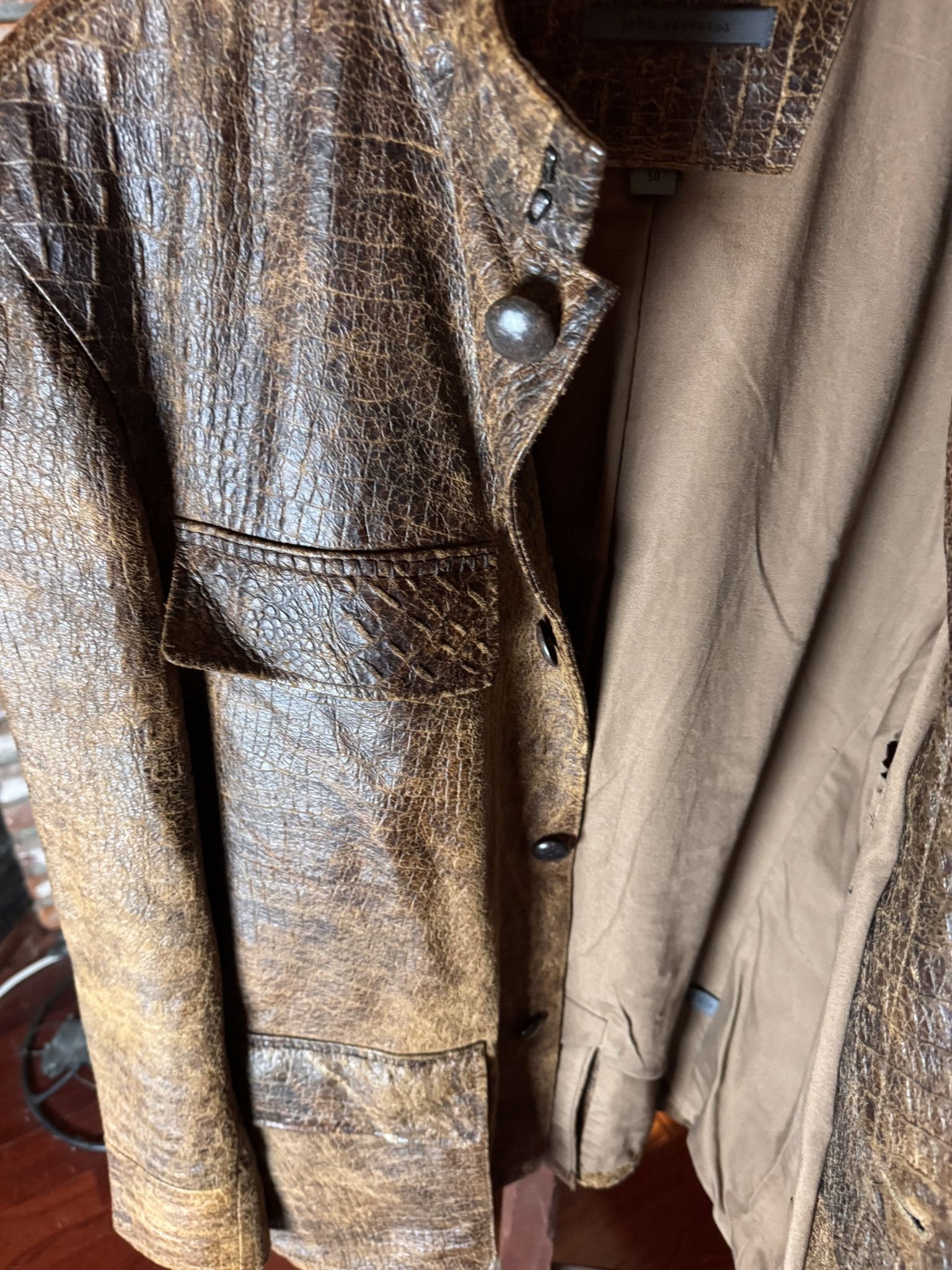 John Varvatos *RARE* 2006 JOHN VARVATOS LEATHER JACKET sz. 50 Size US M / EU 48-50 / 2 - 6 Thumbnail
