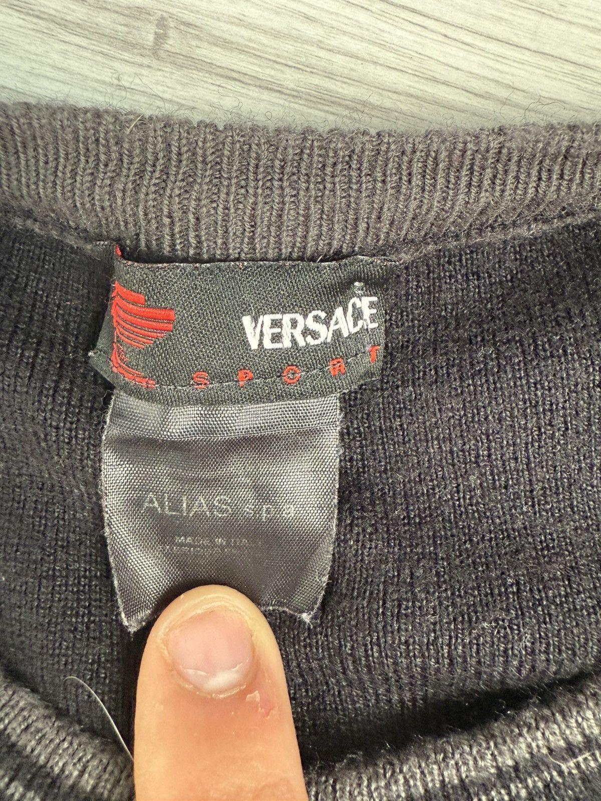 Versace Vintage Versace Sport Knit Sweater with Red Stitching Size US M / EU 48-50 / 2 - 4 Thumbnail