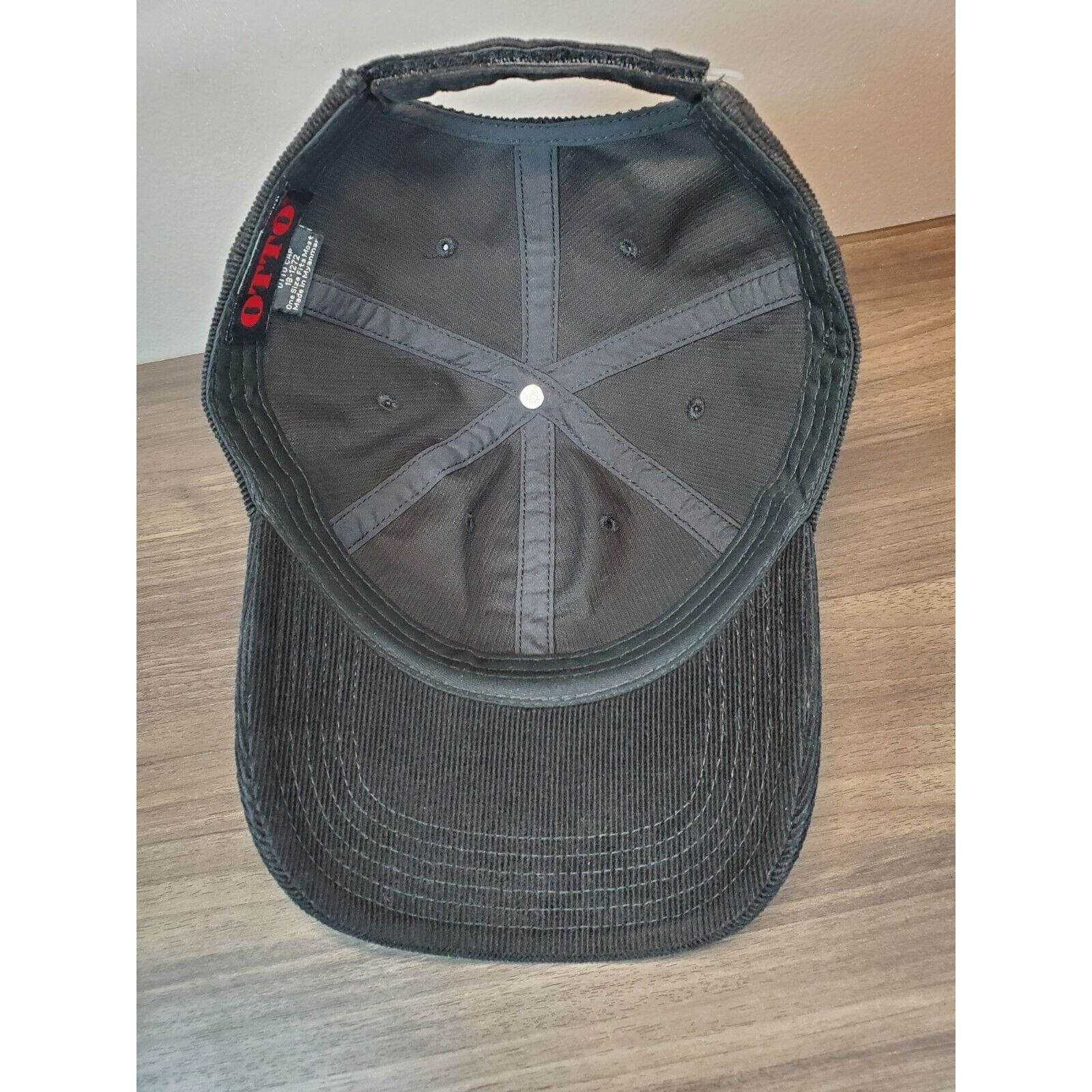 Otto HEY BOO Hat Black Corduroy Adjustable Baseball Cap OTTO Size ONE SIZE - 10 Thumbnail