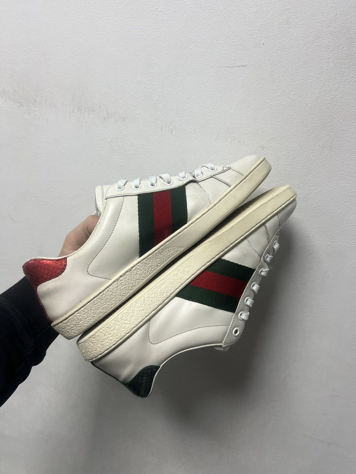 Gucci Gucci low top sneakers Bianoco/BBR/Blue Size US 8.5 / EU 41-42 - 12 Thumbnail