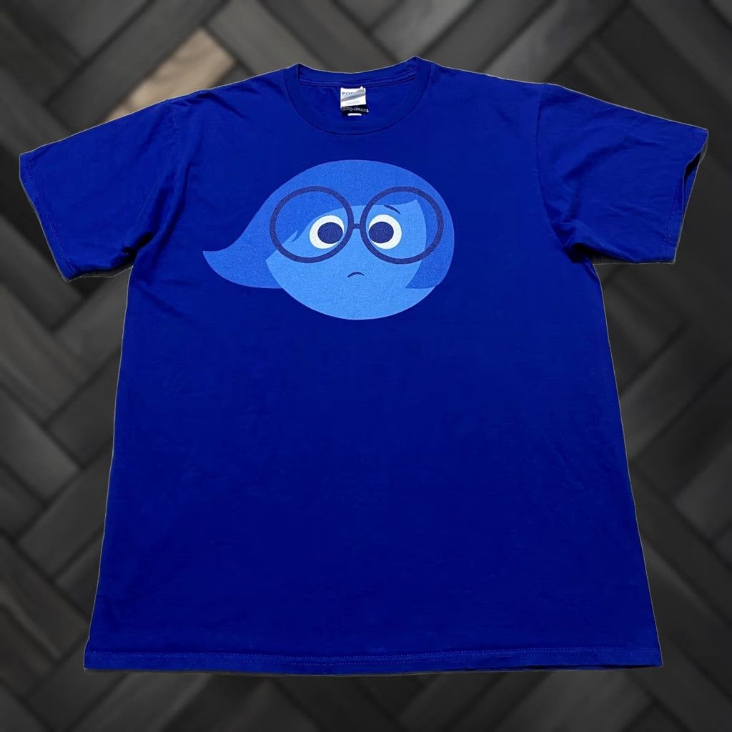 Disney VINTAGE Disney Pixar Inside Out Sadness Graphic T-Shirt Royal Blue Mens Large L Size US L / EU 52-54 / 3 - 1 Thumbnail